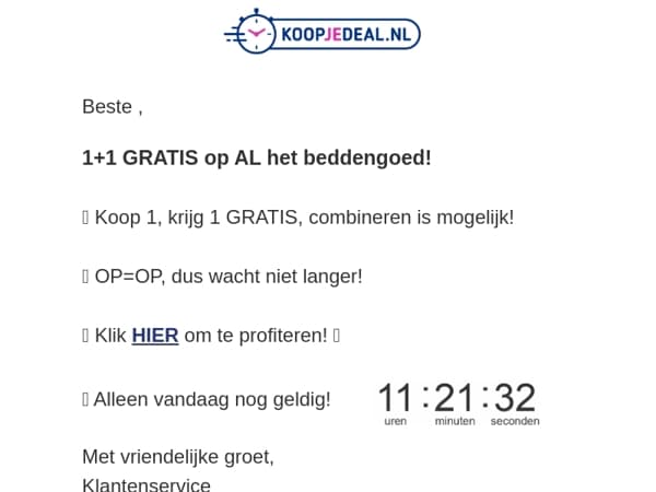 ❗De 1+1 GRATIS Actie Stopt❗
