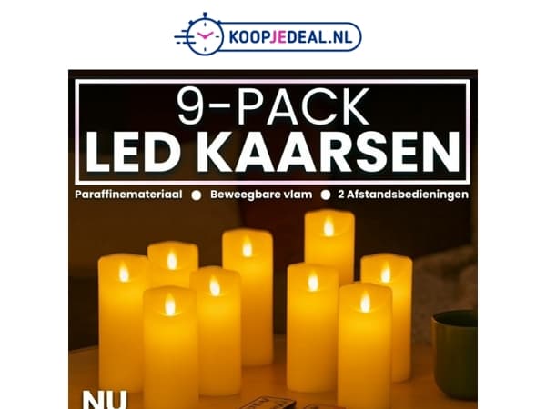 Nieuw: 9 LED Kaarsen voor 24,99 😱