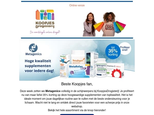 Deze week in de spotlight: Metagenics!