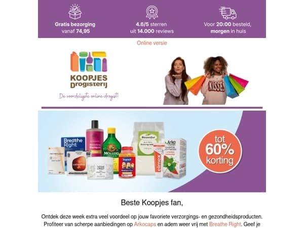 Jouw favoriete merken nu lekker voordelig! 🤩 | KoopjesDrogisterij.nl