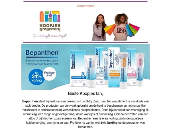 Deze week in de spotlight: het hele assortiment van Bepanthen!