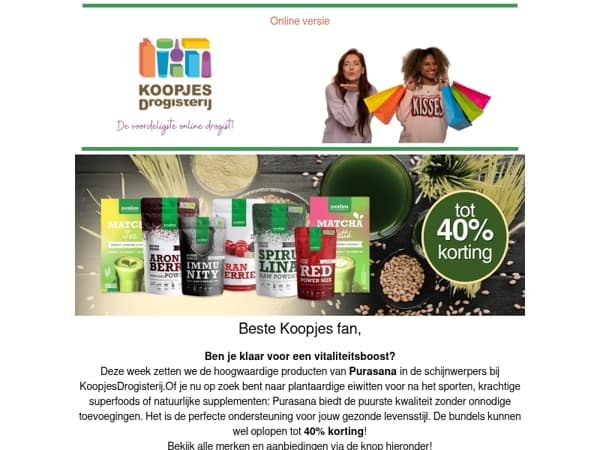 Deze week in de spotlight: Het hele assortiement van Purasana!