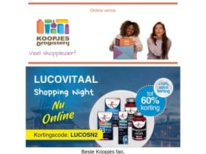 10% extra kassakorting met code LUCOSN2!