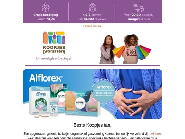 Een onrustige buik? Ontdek de aanpak van Alflorex
