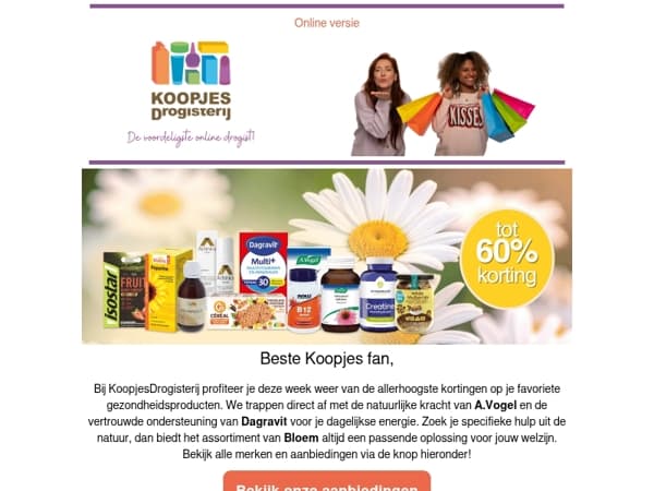 Welke aanbieding pak jij dit weekend mee? Vitakruid, Bloem of Dagravit?