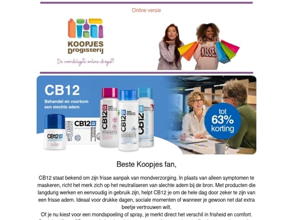 Frisse adem, de hele dag door met CB12  | KoopjesDrogisterij.nl