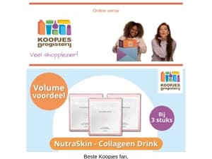 Volumevoordeel op NustraSkin Collageen Drink!