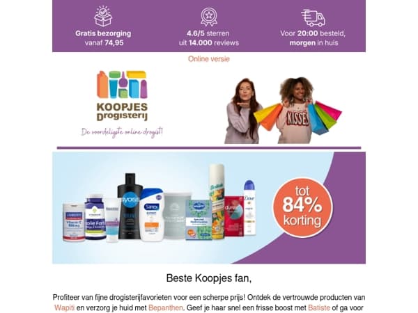  Alle topmerken voor de beste prijs: pak je voordeel! 🙌 | KoopjesDrogisterij.nl