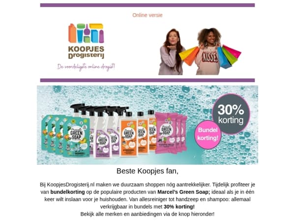 Sla groots in met de bundelkorting op Marcel's Green Soap!