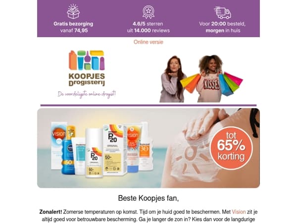 Zonalert! Een weekend vol zon voor de boeg! ☀️ | KoopjesDrogisterij.nl