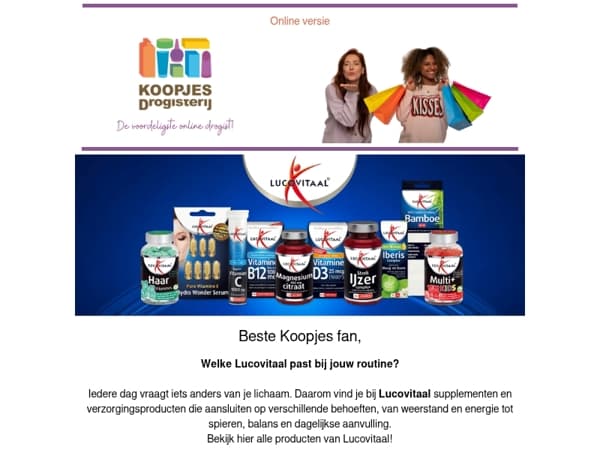Ontdek jouw Lucovitaal match! 💙 | KoopjesDrogisterij.nl