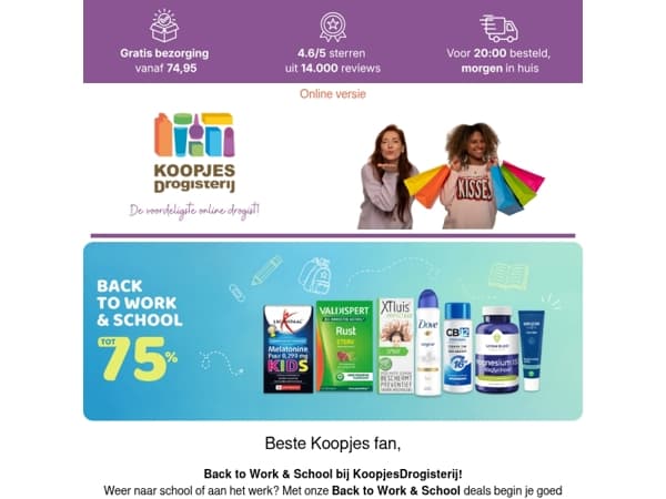 Back to Work & School: scoor jouw essentials voordelig! 🎒 | KoopjesDrogisterij.nl