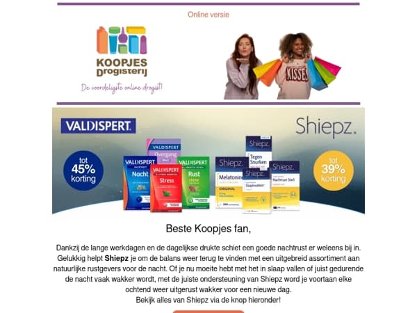 Slaap je slecht? Probeer dan Valdispert of Shiepz!