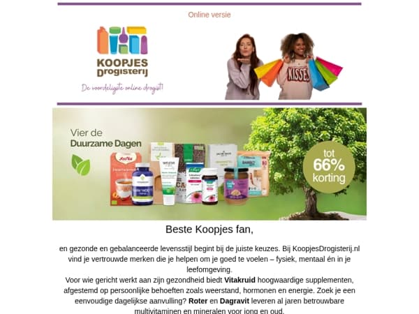 Duurzame Dagen bij KoopjesDrogisterij: Pak je kans!