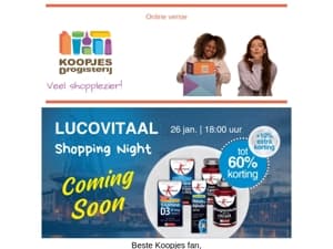 Zet je wekker: dit weekend Lucovitaal Shopping Night!