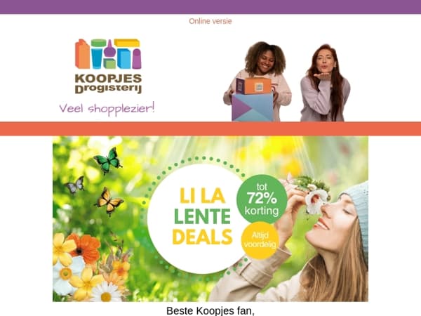 Dit is geen 1 aprilgrap: extra hoge kortingen met de Li La Lentedeals!