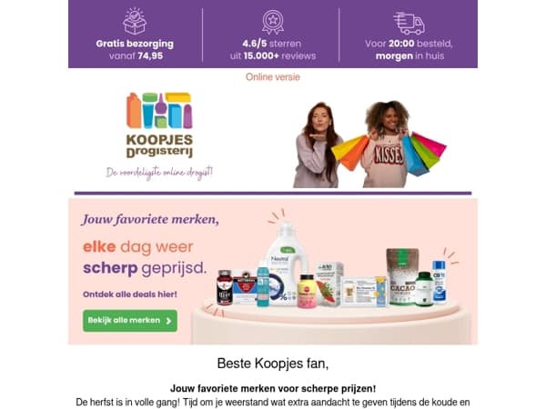 🍂 Bouw aan een goede weerstand deze herfst!| KoopjesDrogisterij.nl