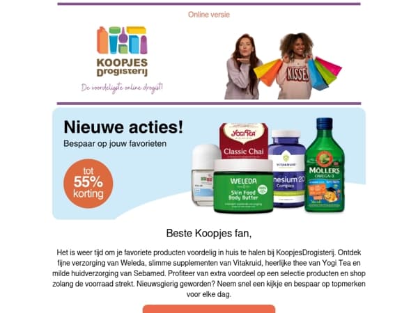 😄 Nieuwe acties die je niet wilt missen! | KoopjesDrogisterij.nl