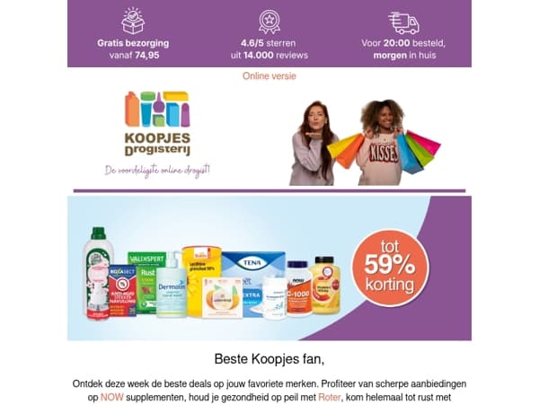 Pak voordeel op Waterdrop, Dermolin en meer 🤩 | KoopjesDrogisterij.nl