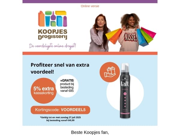 📢 Laatste kans: Profiteer van extra korting op je bestelling!
