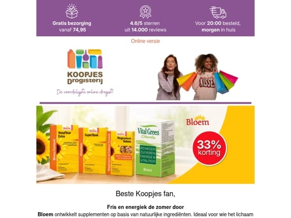 Bloem brengt je deze zomer in balans 🌻| KoopjesDrogisterij.nl