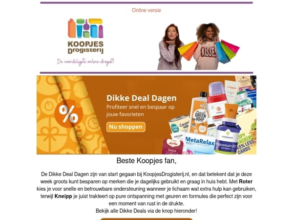 Dikke Deal Dagen: knallend het jaar uit met jouw favorieten! | KoopjesDrogisterij