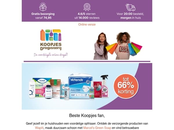 Profiteer van de beste deals op jouw favoriete merken! 🤩 | KoopjesDrogisterij.nl