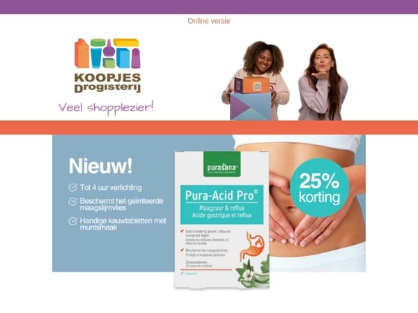 Ontdek Purasana Pura-Acid Pro nu met 25% korting | KoopjesDrogisterij.nl
