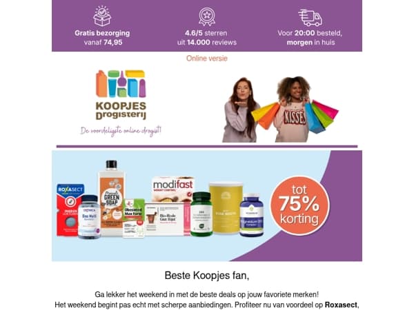 Ga lekker het weekend in met deals op topmerken! 🤩 | KoopjesDrogisterij.nl