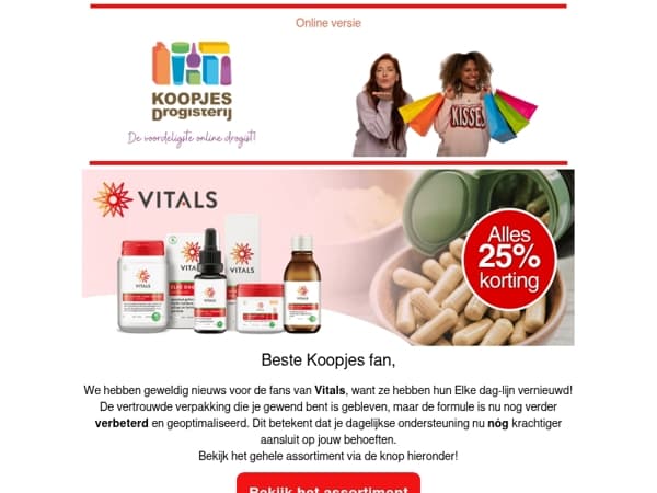 Deze week in de spotlight: Vitals supplementen!
