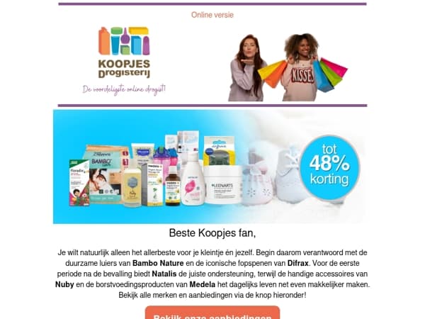 Haal alles in huis voor je kleine! Top aanbiedingen op o.a. Difrax, Bambo Nature & Lactacyd!