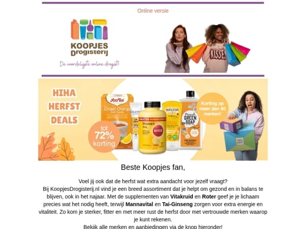 Het is Hi Ha Herfst: pak nu extra voordeel op jouw favoriete merken!