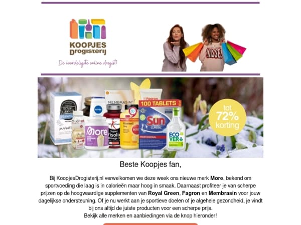Nieuw bij KoopjesDrogisterij: More + topdeals op Nivea en meer