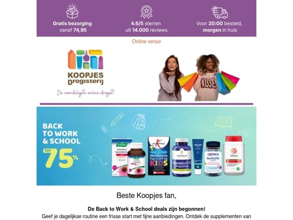 Back to Work & School: profiteer van de deals! 💼🎒| KoopjesDrogisterij.nl