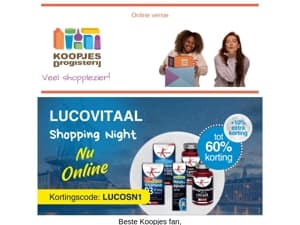 10% extra kassakorting met code LUCOSN1 !