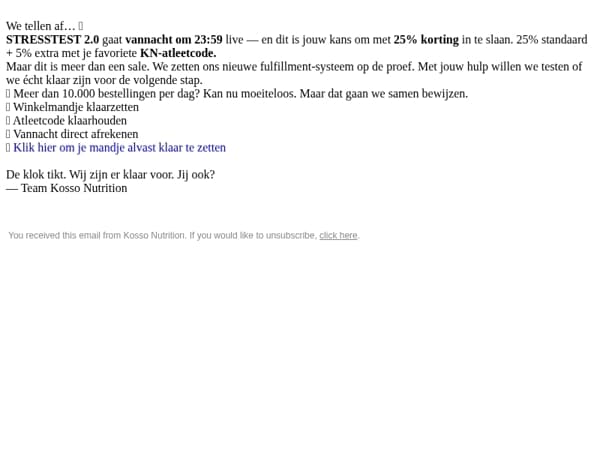 Het gaat vanavond los. Ready?