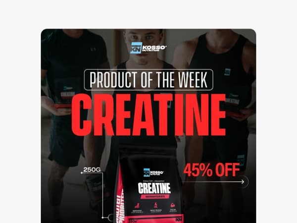 45% korting op creatine 💥
