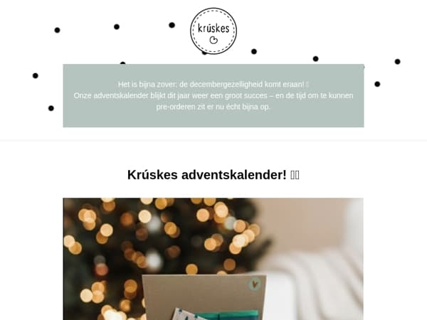 🎁 Laatste kans om jouw Adventskalender te bestellen!