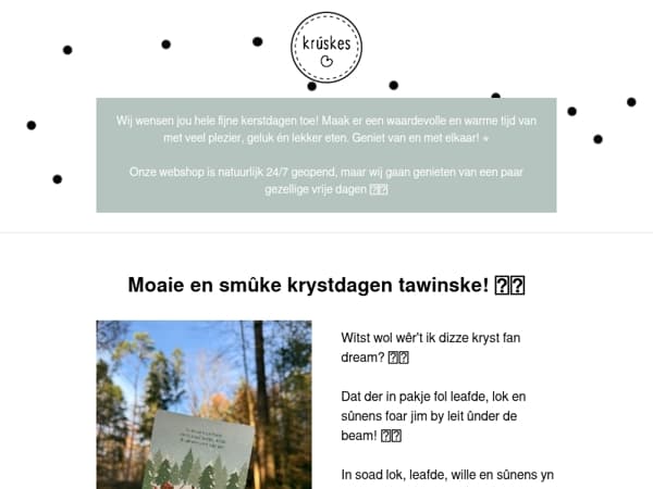 🎅🏻 In dikke krysttút fan ús foar dy!