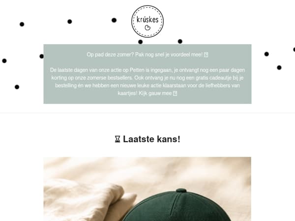 🌞 Onze Petten actie is bijna voorbij!