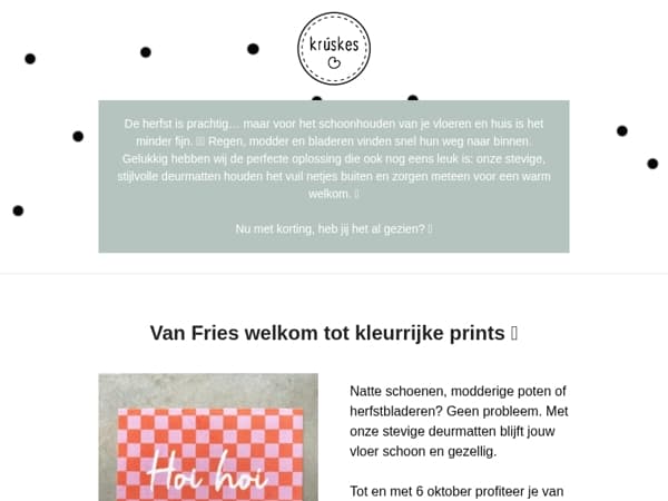 🍁 Heb jij al een nieuwe deurmat gescoord?