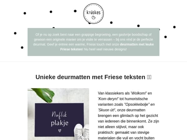 🏡 Prachtige nieuwe deurmatten!