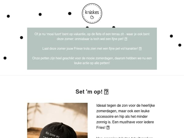 🧢 Onmisbaar deze zomer: een prachtige Friese pet!