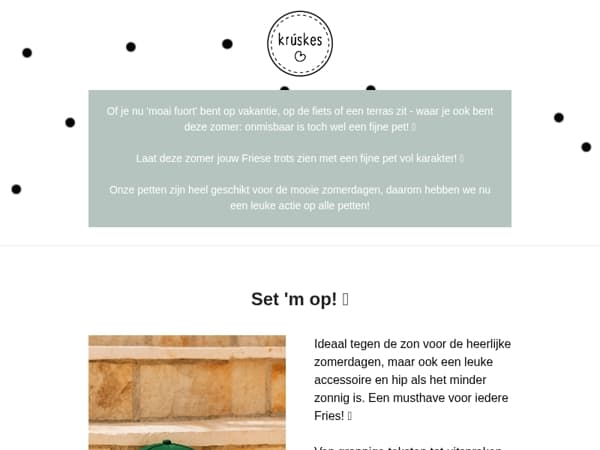 🧢 Onmisbaar deze zomer: een prachtige Friese pet!