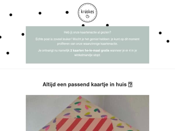 💌 Nooit meer zonder het perfecte kaartje