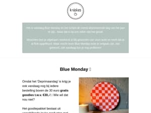 🎁 Gratis Blue Monday Goodies bij je bestelling