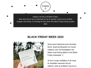 Black Friday komt eraan! 🔥