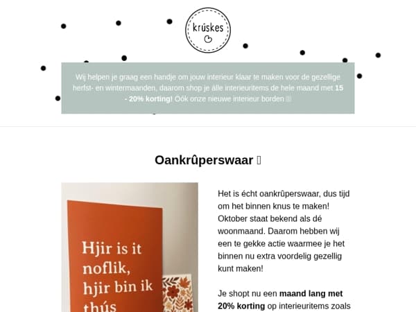 🍂 Wij vieren Oktober Woonmaand!