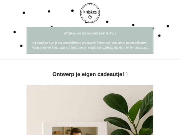 Nieuw bij Krúskes: maak jouw cadeau écht persoonlijk! 🎁