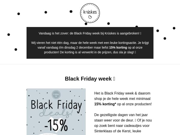 De Black Friday week is begonnen! 🙌🏻